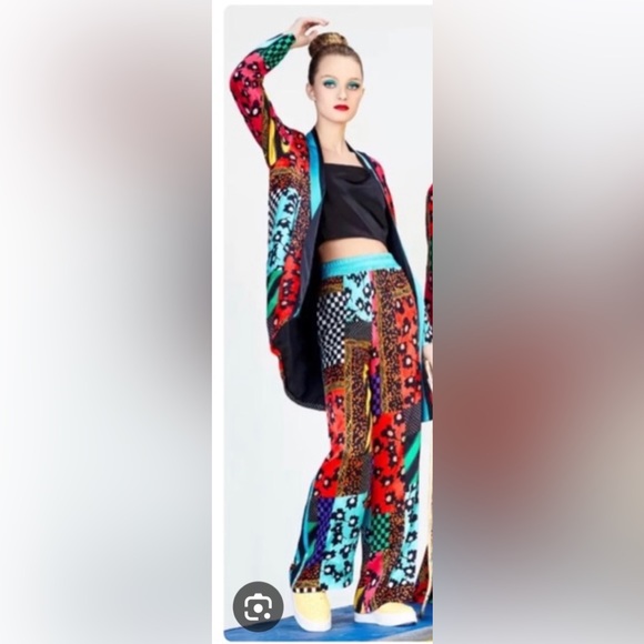 NWT Alice + Olivia Patchwork Palazzo Pant - Picture 2 of 7